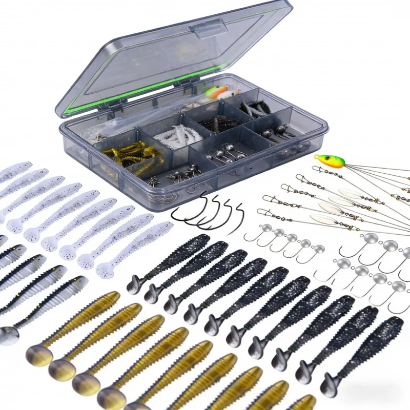 Lure Bait Set62PiecesTSoft Bait Lead Head Hook for Sea Fishing and Freshwater Universal for Mandarin Fish, Bass, and Topmouth Cu
Lure Bait Set62PiecesTSoft Bait Lead Head Hook for Sea Fishing and Freshwater Universal for Mandarin Fish, Bass, and Topmouth Cu