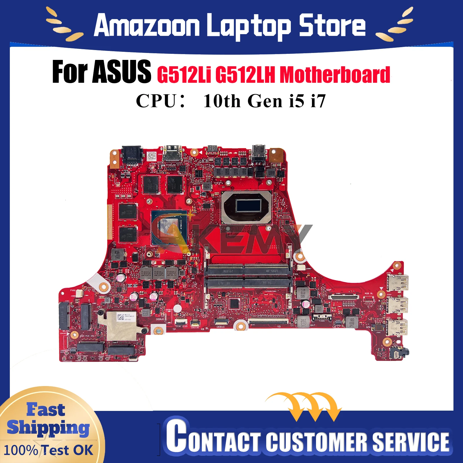 G512LI Материнская плата для ноутбука ASUS ROG Strix G15 G512LH G512L G512Li Материнская плата для ноутбука 10-го поколения i5 i7 100% тестирование OK stk
G512LI Материнская плата для ноутбука ASUS ROG Strix G15 G512LH G512L G512Li Материнская плата для ноутбука 10-го поколения i5 i7 100% тестирование OK stk