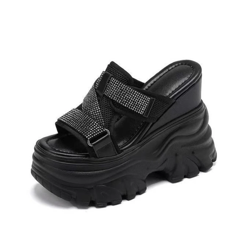 2026 New 14cm Fashion Women Summer Thick Sole Genuine Leather Slippers Open The Toe Slingbacks Rhinestone Fashion Sandals
2026 New 14cm Fashion Women Summer Thick Sole Genuine Leather Slippers Open The Toe Slingbacks Rhinestone Fashion Sandals