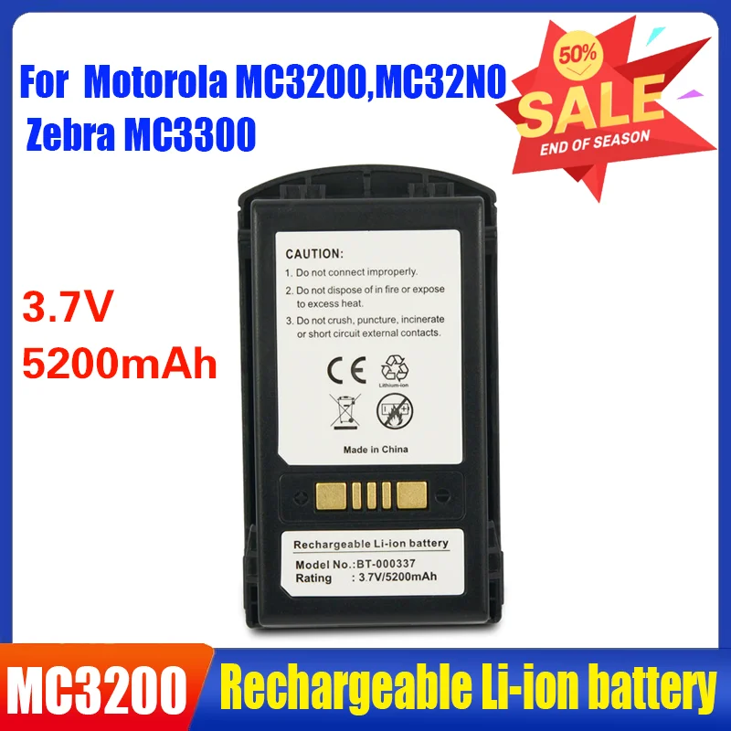 Replacement battery 5200mAh MC3200 for Zebr. Moto. Scanner MC3300 Barcode Scanner 3.7V
Replacement battery 5200mAh MC3200 for Zebr. Moto. Scanner MC3300 Barcode Scanner 3.7V