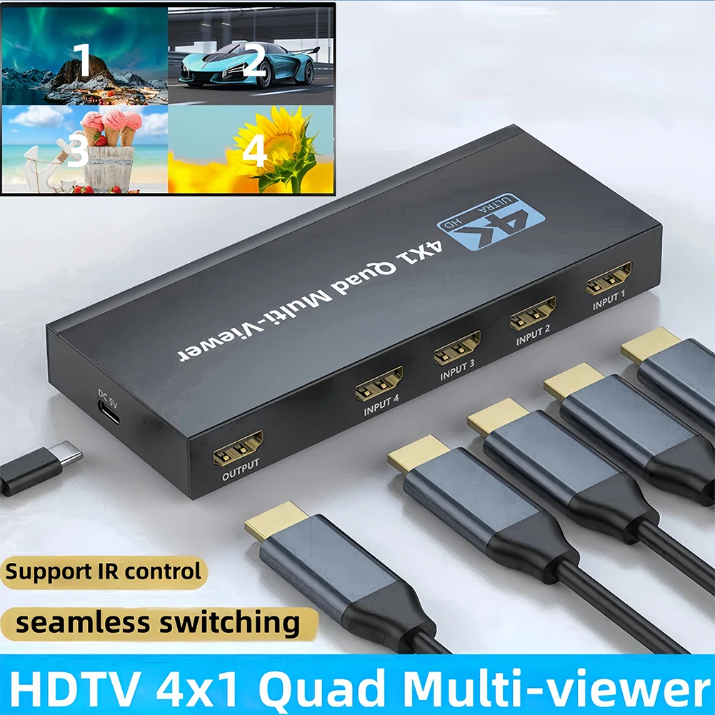 4K HDMI-совместимый коммутатор 4 в 1, HDMI-совместимый мультивевный HDMI-совместимый концентратор для PlayStation 4/ПК/DVD/камеры безопасности
4K HDMI-совместимый коммутатор 4 в 1, HDMI-совместимый мультивевный HDMI-совместимый концентратор для PlayStation 4/ПК/DVD/камеры безопасности