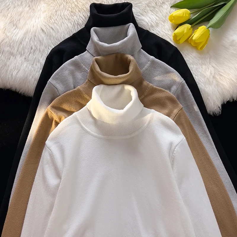 Модный однотонный вязаный мужской свитер с высоким воротом, зимний базовый слой, повседневный свободный крой, с длинными рукавами, для молодежи, осень-зима
Модный однотонный вязаный мужской свитер с высоким воротом, зимний базовый слой, повседневный свободный крой, с длинными рукавами, для молодежи, осень-зима