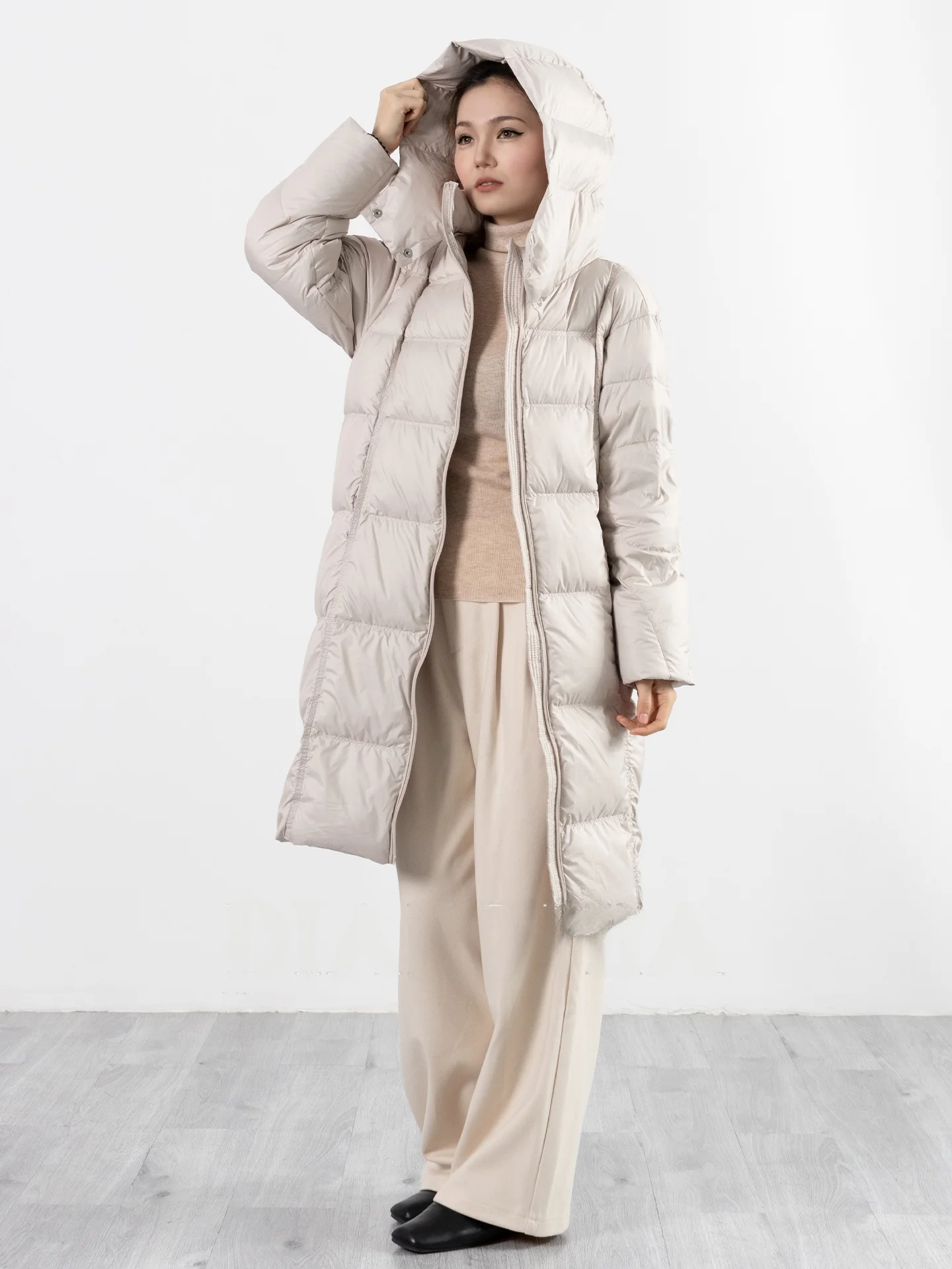 DianThia Long Thickened White Duck down Puffer Coat Women's Winter Warm Soft Casual Style Hooded Zipper Closure Color
DianThia Long Thickened White Duck down Puffer Coat Women's Winter Warm Soft Casual Style Hooded Zipper Closure Color