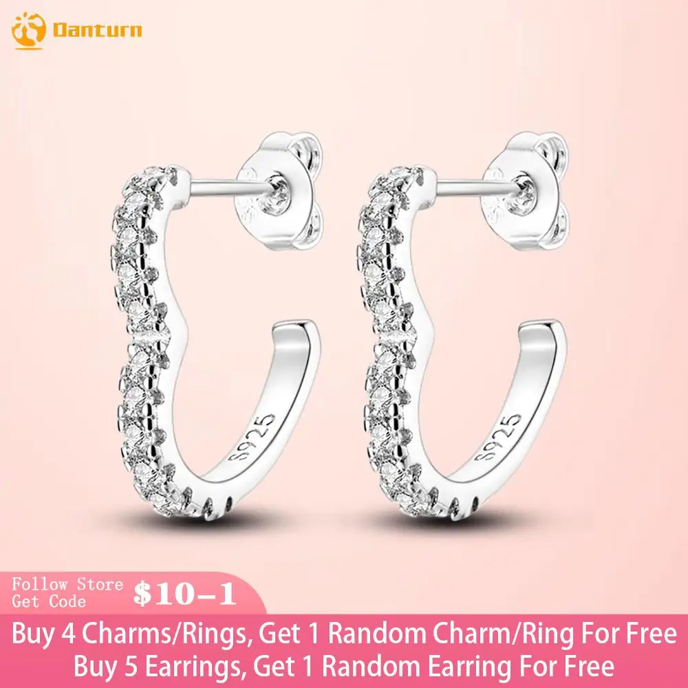 Danturn 925 Sterling Silver Earrings Sparkling Love Stud Earrings Women Female Earrings Free Shipping
Danturn 925 Sterling Silver Earrings Sparkling Love Stud Earrings Women Female Earrings Free Shipping
