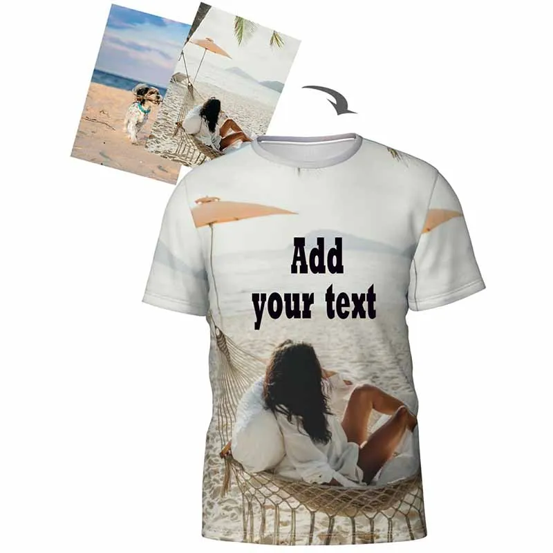 Personalized Picture T-shirt For Men Custom Photo Short-sleeved Tees Women DIY T Shirts Spring Summer Streetwear T Shirt Gift
Personalized Picture T-shirt For Men Custom Photo Short-sleeved Tees Women DIY T Shirts Spring Summer Streetwear T Shirt Gift