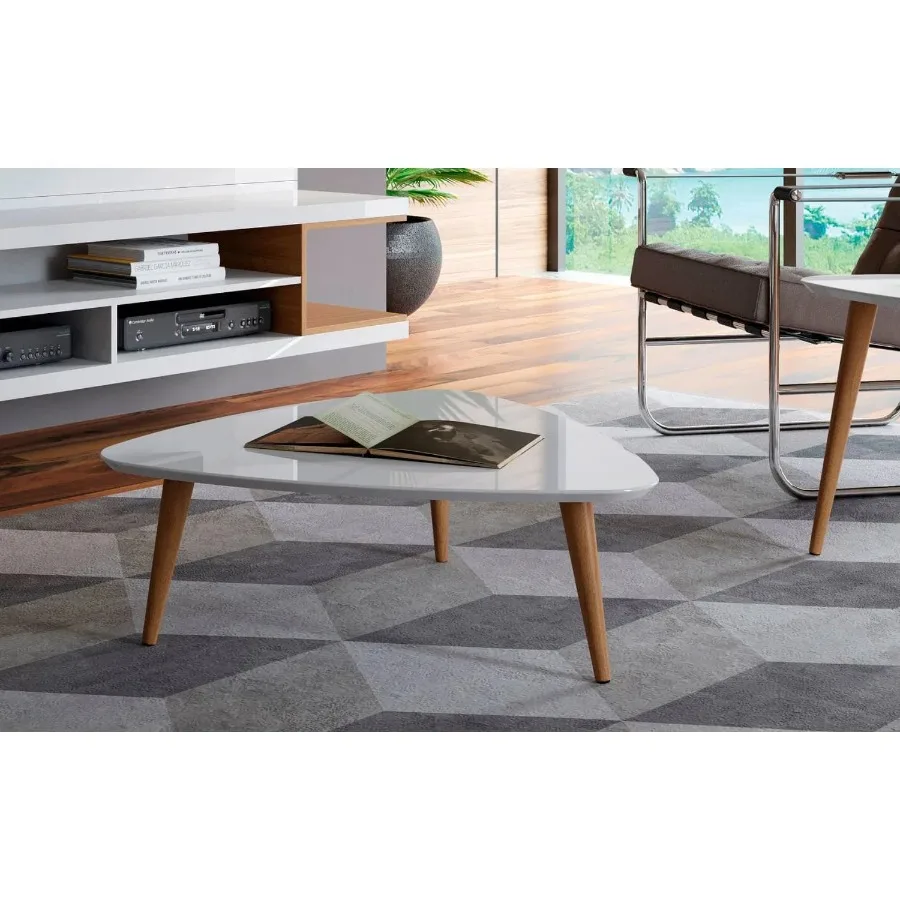 Manhattan Comfort Utopia 17.51" High Triangle Coffee Table with Splayed Legs in White Gloss
Manhattan Comfort Utopia 17.51" High Triangle Coffee Table with Splayed Legs in White Gloss