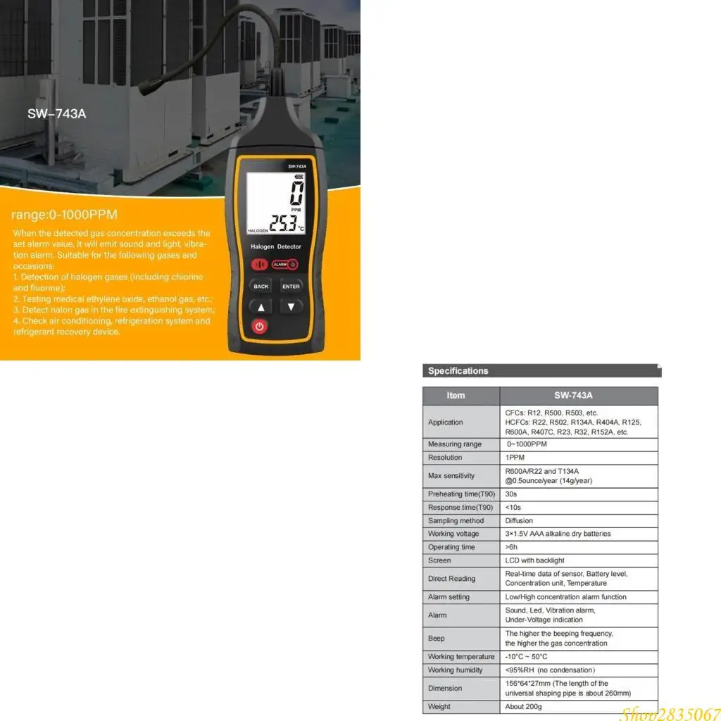 Газовый галогенный детектор со звуковой и световой вибрационной сигнализацией, HVAC, система охлаждения, детектор, инструмент
Газовый галогенный детектор со звуковой и световой вибрационной сигнализацией, HVAC, система охлаждения, детектор, инструмент