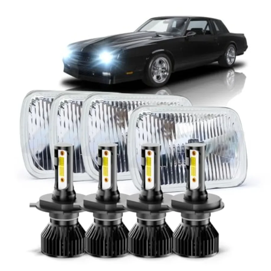 For Chevrolet Monte Carlo SS 1980-1988 4x6 inch rectangular hi-low sealed beam lights polycarbonate lens white 4 pcs H4 6000K w
For Chevrolet Monte Carlo SS 1980-1988 4x6 inch rectangular hi-low sealed beam lights polycarbonate lens white 4 pcs H4 6000K w