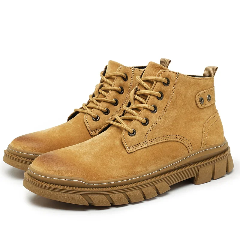 Outdoor Leather Mens Slip on Boots Platform Shoes Luxury Brand Men Winter Plush Snow Boots Fashion All-match Men Motocross Boots
Outdoor Leather Mens Slip on Boots Platform Shoes Luxury Brand Men Winter Plush Snow Boots Fashion All-match Men Motocross Boots