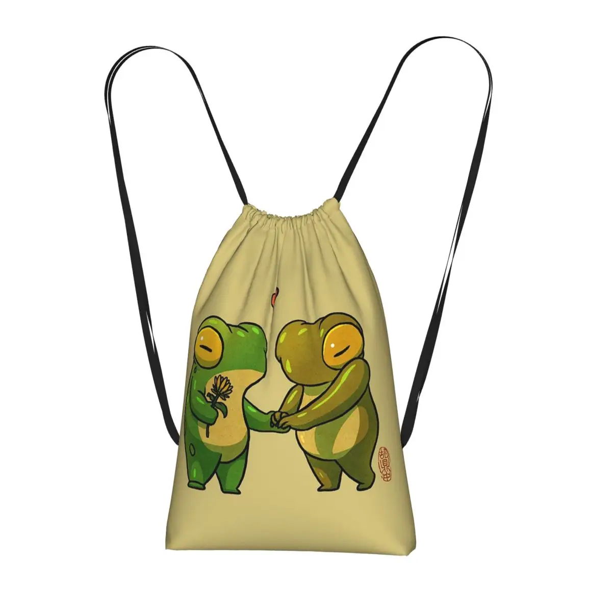 Cute Frog With Love Heart Cartoon Backpacks Multi-function Drawstring Bags Sports Bag Book Bags for Man Woman Students
Cute Frog With Love Heart Cartoon Backpacks Multi-function Drawstring Bags Sports Bag Book Bags for Man Woman Students