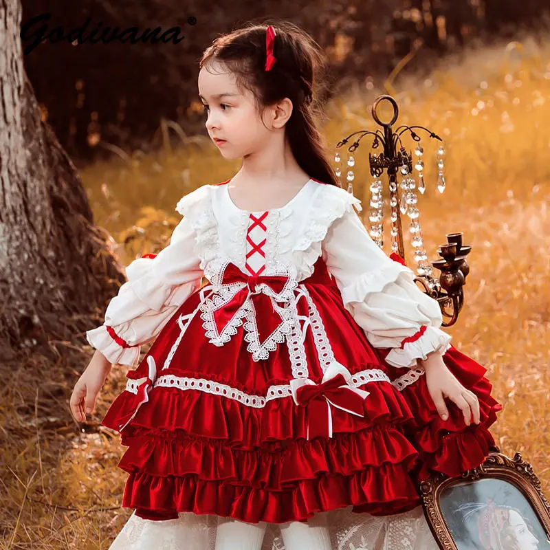 Pre-sale Sweet Baby Girls Lolita Princess Tutu Dress Kids Spring and Autumn New 2026 Long Sleeve Lace Trim Ruffle Cake Ball Gown
Pre-sale Sweet Baby Girls Lolita Princess Tutu Dress Kids Spring and Autumn New 2026 Long Sleeve Lace Trim Ruffle Cake Ball Gown