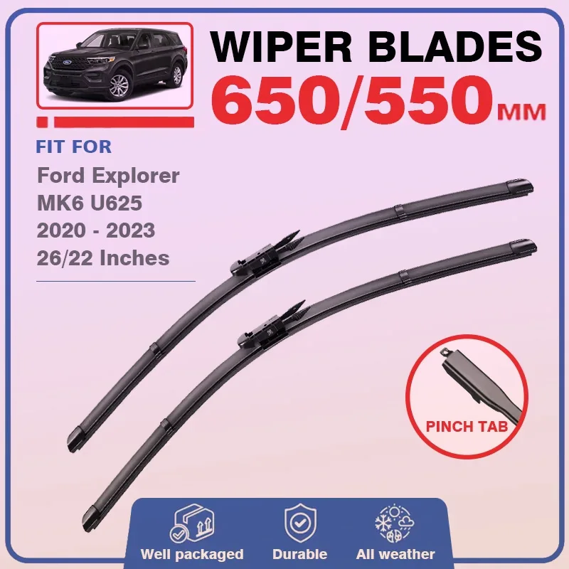 Wiper Blade Set For Ford Exploer 6th MK6 U625 2020 2021 2022 2023 Front Wiper Brushes Windshield Windscreen Window Washer 26"22"
Wiper Blade Set For Ford Exploer 6th MK6 U625 2020 2021 2022 2023 Front Wiper Brushes Windshield Windscreen Window Washer 26"22"