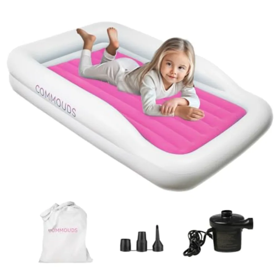 Portable Toddler Travel Bed with Safety Bumpers Inflatable Air Mattress with Electric Pump Baby Blow up Mattress for Grandma's
Portable Toddler Travel Bed with Safety Bumpers Inflatable Air Mattress with Electric Pump Baby Blow up Mattress for Grandma's