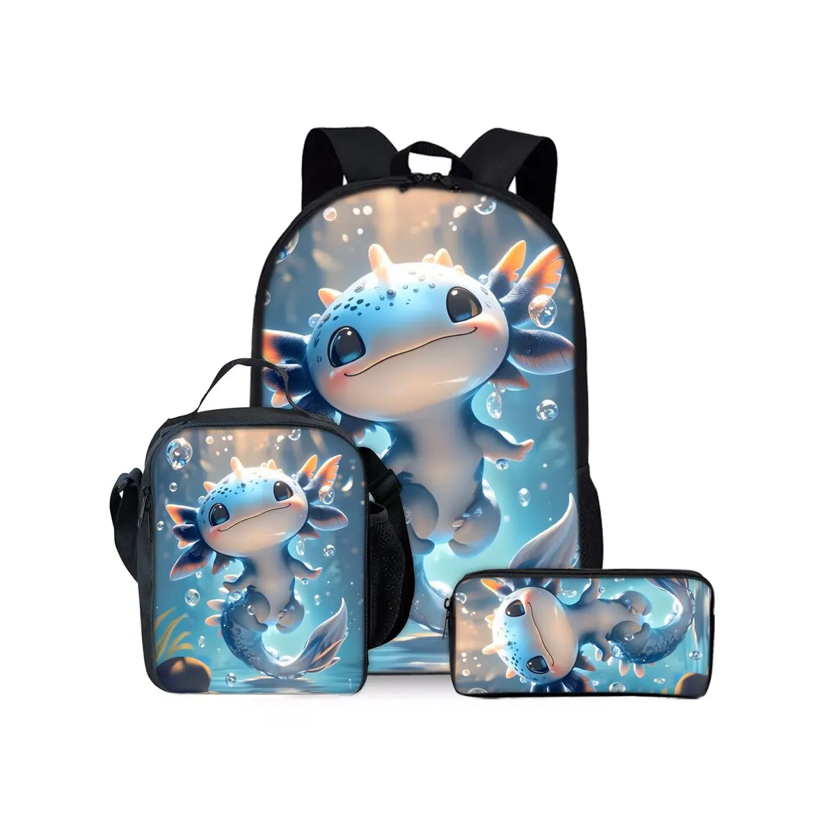 Sea Dragon Print Three Piece Backpacks Set for Boy and Girls Best Gifts 2D Flat Cartoon School Bag for Children
Sea Dragon Print Three Piece Backpacks Set for Boy and Girls Best Gifts 2D Flat Cartoon School Bag for Children