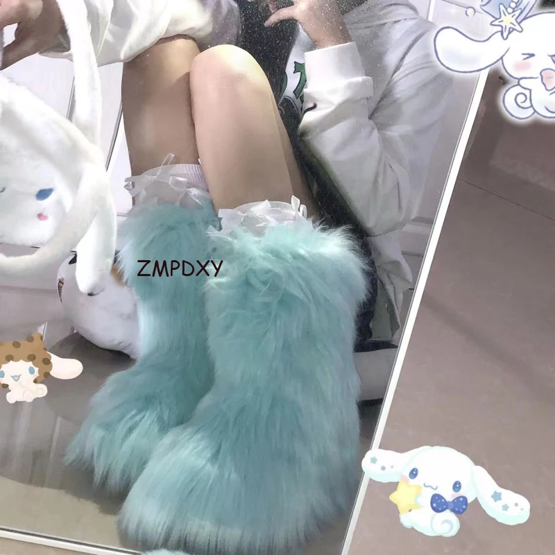 Women Outdoor Winter Luxury Furry Faux Fur Snow Boots Plush Boots Long Warm Fur Boot Shoes Winter Fluffy Boots Mujer Mid Boots
Women Outdoor Winter Luxury Furry Faux Fur Snow Boots Plush Boots Long Warm Fur Boot Shoes Winter Fluffy Boots Mujer Mid Boots