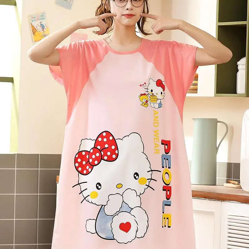 Сексуальная футболка Sanrio Girl, юбка для сна, летняя кавайная юбка в стиле аниме «Hello Kitty», модная студенческая одежда, новая юбка для отдыха
Сексуальная футболка Sanrio Girl, юбка для сна, летняя кавайная юбка в стиле аниме «Hello Kitty», модная студенческая одежда, новая юбка для отдыха