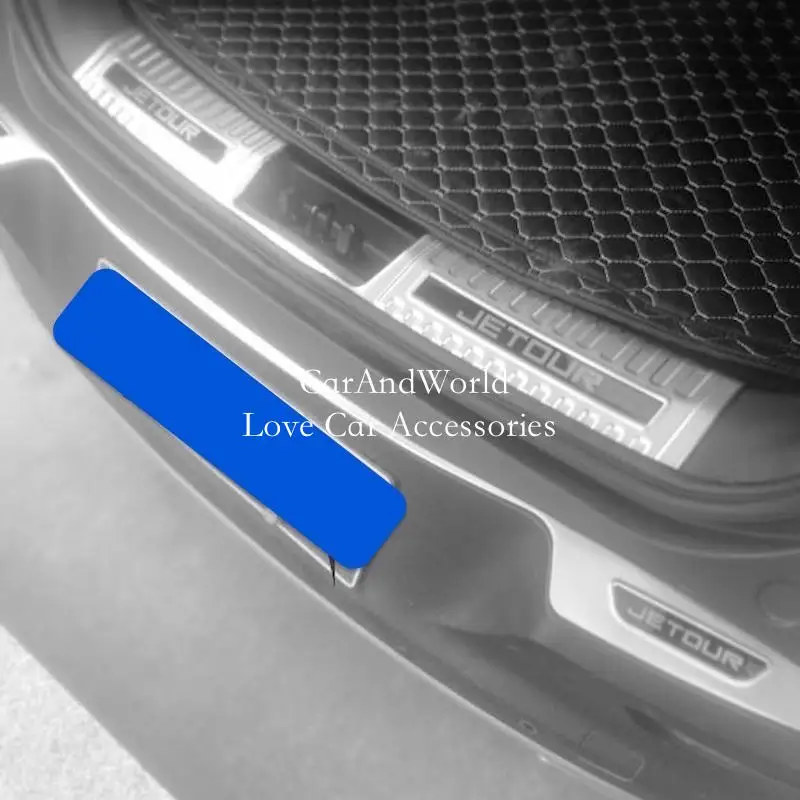 Stainless Car Tail Door Sill Plate Trims Rear Trunks Bumper Protector Pedal Strips Interior Accessories For Jetour X70 2018-2022
Stainless Car Tail Door Sill Plate Trims Rear Trunks Bumper Protector Pedal Strips Interior Accessories For Jetour X70 2018-2022