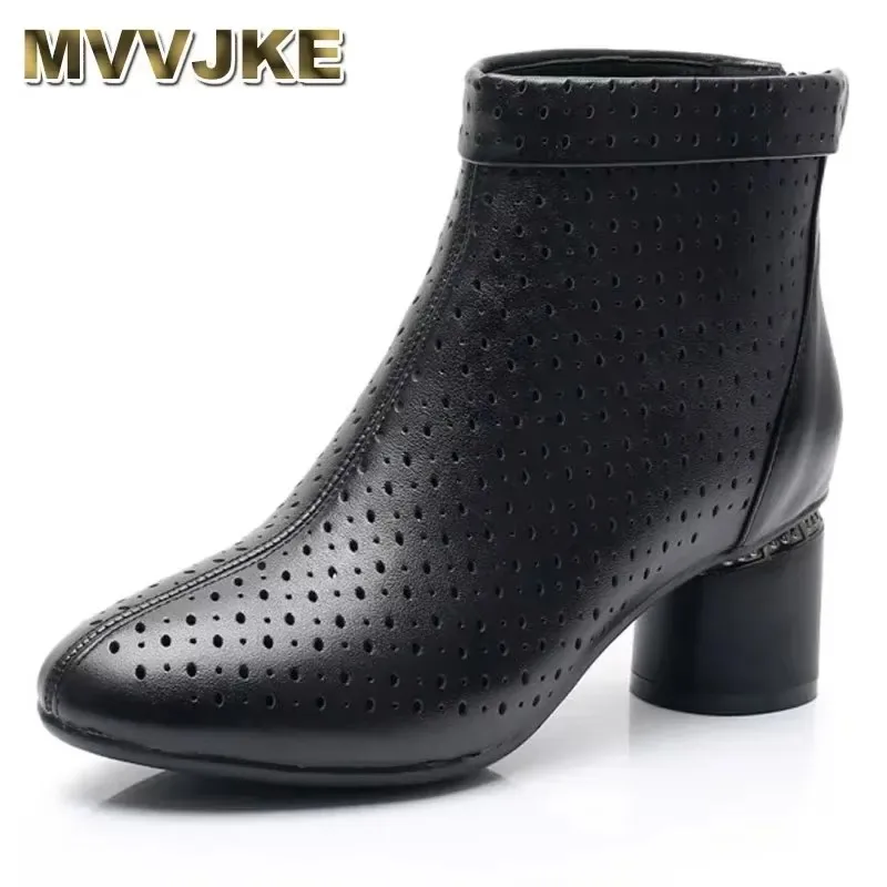 2025 5cm Genuine Leather Hollow Women Summer Platform Punk Ankle Mid Calf Boots Breathable Women Summer Shoes Chunky Heels Zip
2025 5cm Genuine Leather Hollow Women Summer Platform Punk Ankle Mid Calf Boots Breathable Women Summer Shoes Chunky Heels Zip