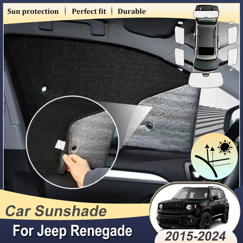 Sun Visor For Jeep Renegade 2017 Accessories 2015-2024 Car Sunshade Windshield Side Window Sticker Anti-UV Protection Auto Parts
Sun Visor For Jeep Renegade 2017 Accessories 2015-2024 Car Sunshade Windshield Side Window Sticker Anti-UV Protection Auto Parts