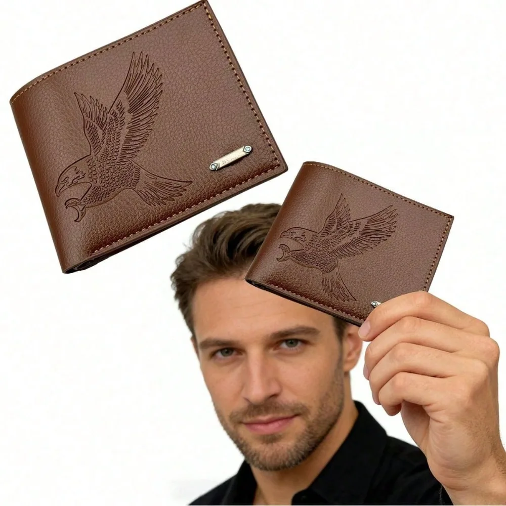 Men's Vintage Eagle-Embossed Short Wallet, Business Multi-Card Slot Wallet, Casual Wallet For Work & Daily Use, Durable Bifold Wallet
Men's Vintage Eagle-Embossed Short Wallet, Business Multi-Card Slot Wallet, Casual Wallet For Work & Daily Use, Durable Bifold Wallet