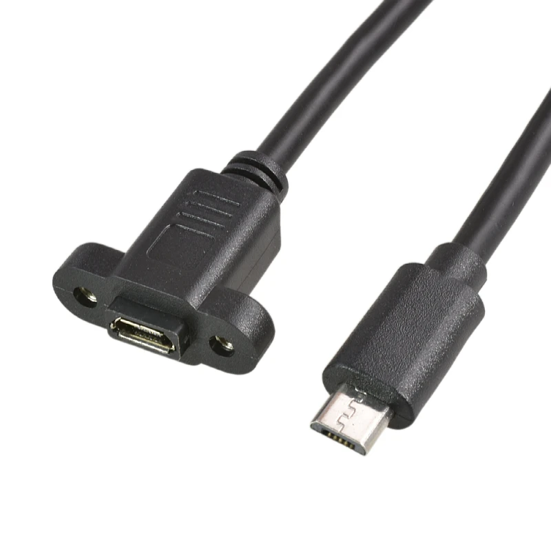 1ft Micro USB USB 2.0 Male Connector to MicroUSB2.0 Female Extension Cable Pitch 17mm With screws Panel Mount Hole 0.3m
1ft Micro USB USB 2.0 Male Connector to MicroUSB2.0 Female Extension Cable Pitch 17mm With screws Panel Mount Hole 0.3m