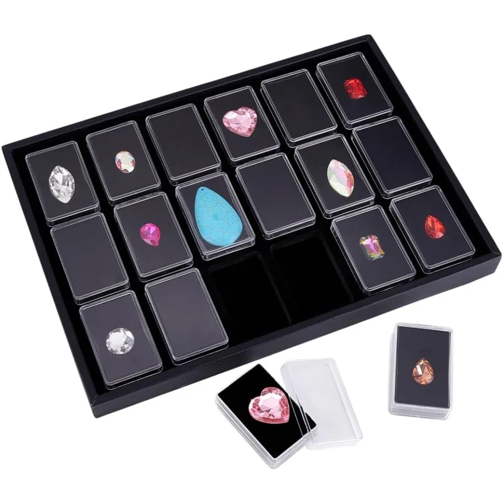 18 Gem Holder with Case 2.2x1.4 inch Square Storage Box Display Case Gems Organizer Display Box with Foam
18 Gem Holder with Case 2.2x1.4 inch Square Storage Box Display Case Gems Organizer Display Box with Foam