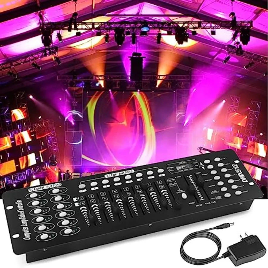 DMX Controller 192 Channel DMX 512 Light Controller DMX Console Stage Light Controller Panel Use for Editing Program of Stage L
DMX Controller 192 Channel DMX 512 Light Controller DMX Console Stage Light Controller Panel Use for Editing Program of Stage L