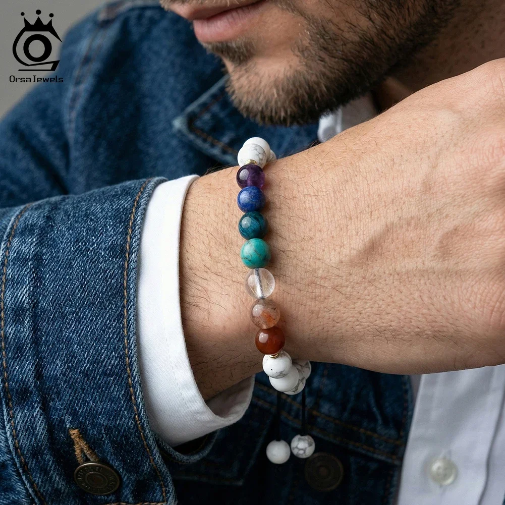 ORSA JEWELS Dainty 8mm Healing Crystal Beads Bracelet for Men Women Adjustable Vintage Natural Stone Fashion Hand Chain GMB108
ORSA JEWELS Dainty 8mm Healing Crystal Beads Bracelet for Men Women Adjustable Vintage Natural Stone Fashion Hand Chain GMB108