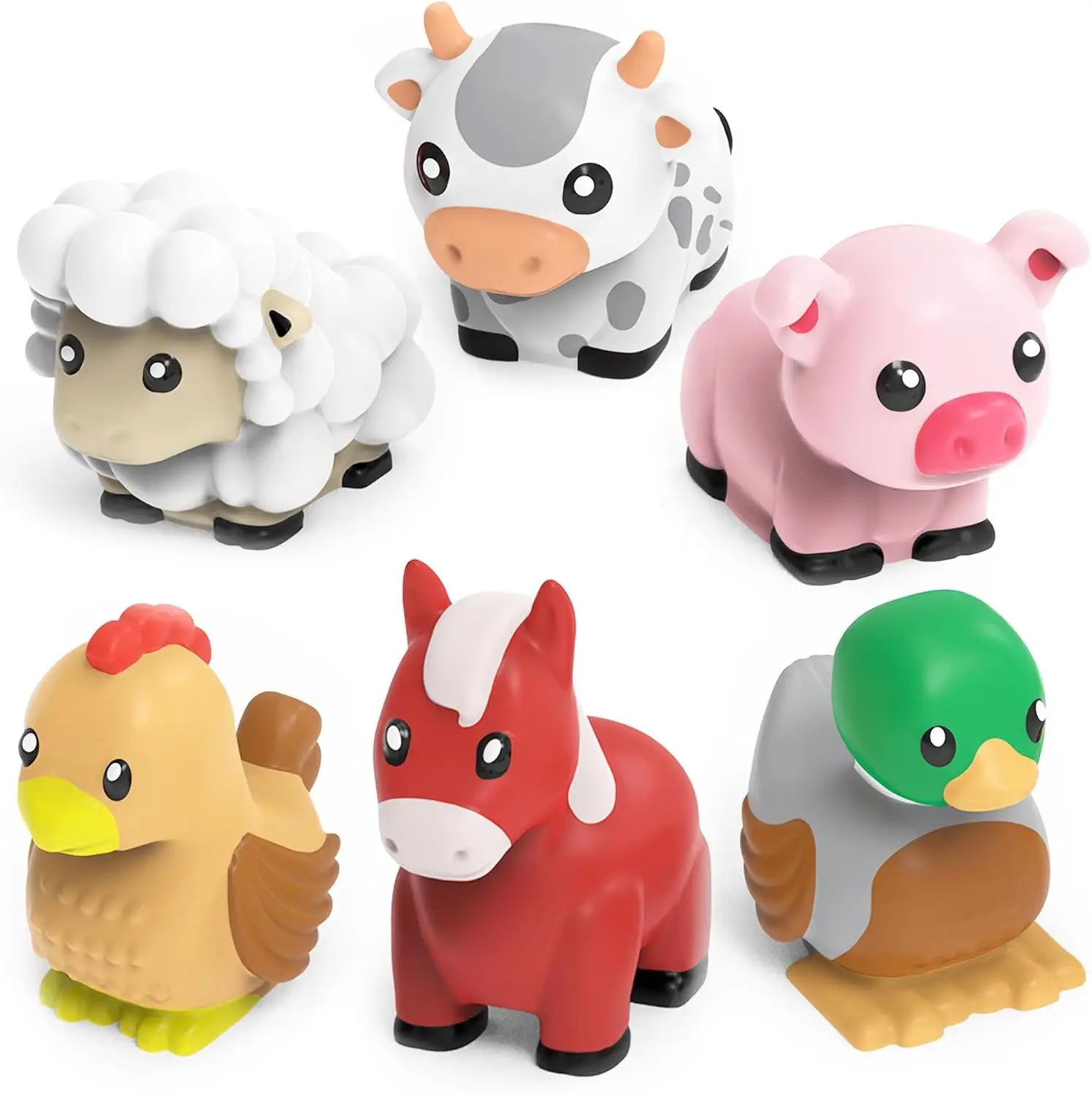 Mold-Free Bath Toys, 6-Pack Sealed Design Keeps Moisture Out, Soft Squeezable Float Farm Animals for Baby Toddler Bathtub Pool
Mold-Free Bath Toys, 6-Pack Sealed Design Keeps Moisture Out, Soft Squeezable Float Farm Animals for Baby Toddler Bathtub Pool