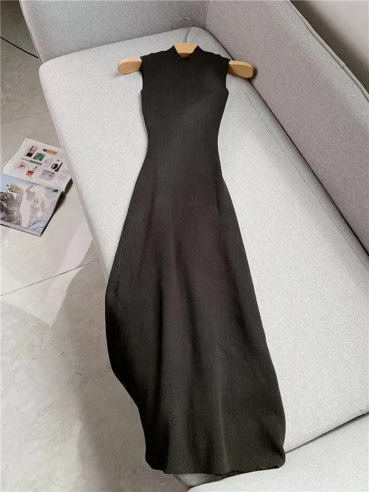 2024 Summer New Women's Dress Backless Hollow Sleeveless Elastic Knit Slim Solid Color Crew-neck Dress Women
2024 Summer New Women's Dress Backless Hollow Sleeveless Elastic Knit Slim Solid Color Crew-neck Dress Women