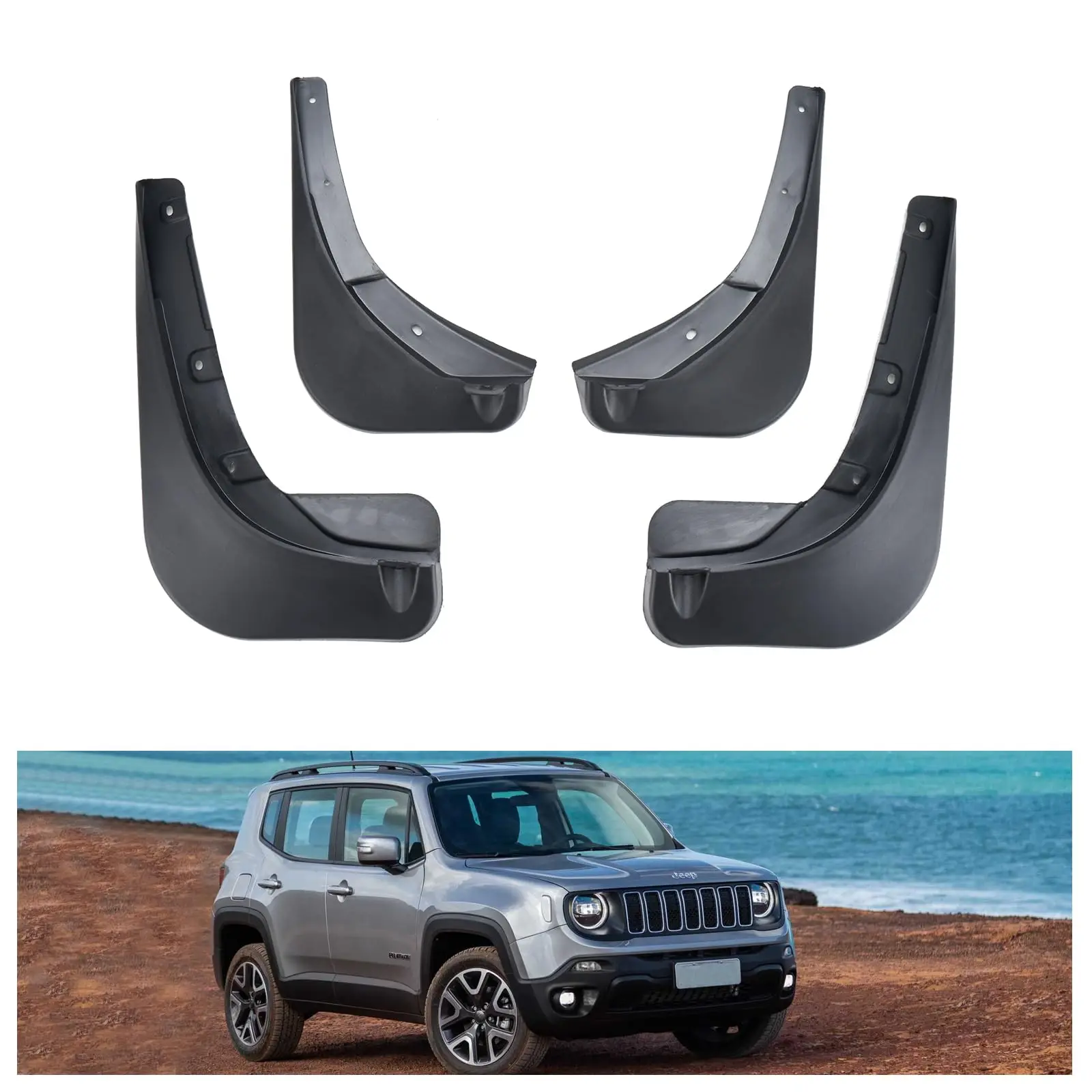 Mud Flaps for 2015-2023 Jeep Renegade Car Accessories Heavy Duty Front & Rear Mud Guards Replace
Mud Flaps for 2015-2023 Jeep Renegade Car Accessories Heavy Duty Front & Rear Mud Guards Replace