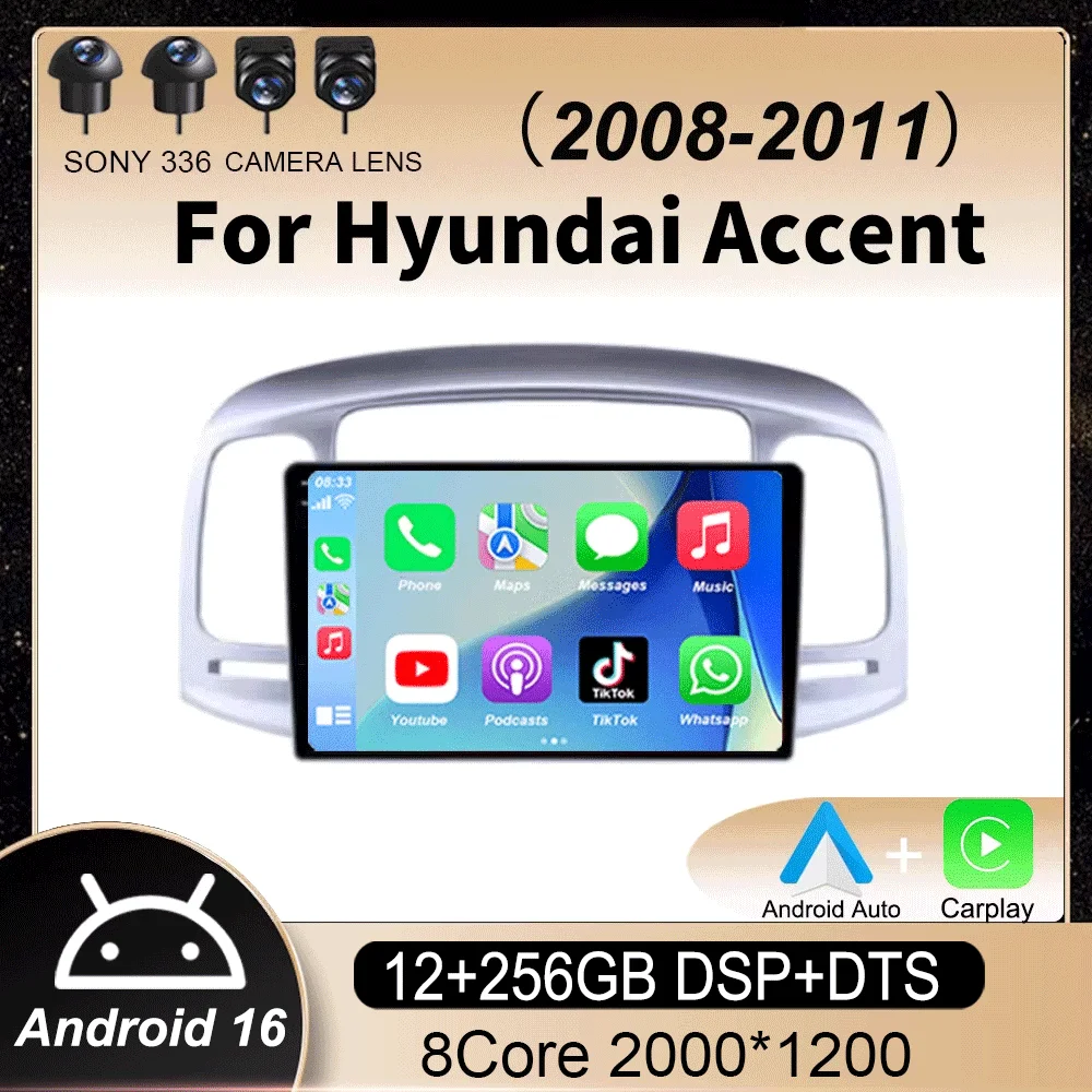 Android 16 Carplay Auto WIFI+4G Car Radio For Hyundai Accent 2008 2009 2010 2011 GPS Navigation Multimedia Video Player Stereo
Android 16 Carplay Auto WIFI+4G Car Radio For Hyundai Accent 2008 2009 2010 2011 GPS Navigation Multimedia Video Player Stereo