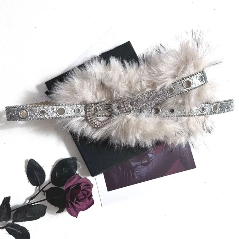 Simple Rhinestone Leather Fur Belt Punk Spicy Girl Style Furry Waistband Jeans Decor Retro Y2K Waist Belt Daily
Simple Rhinestone Leather Fur Belt Punk Spicy Girl Style Furry Waistband Jeans Decor Retro Y2K Waist Belt Daily