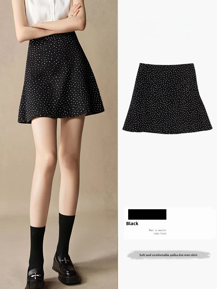 Summer New Style Polka Dot Half Skirt Women's Thin Short A-Line Skirt Casual High Waist Polyester Fabric Printed Skirt
Summer New Style Polka Dot Half Skirt Women's Thin Short A-Line Skirt Casual High Waist Polyester Fabric Printed Skirt
