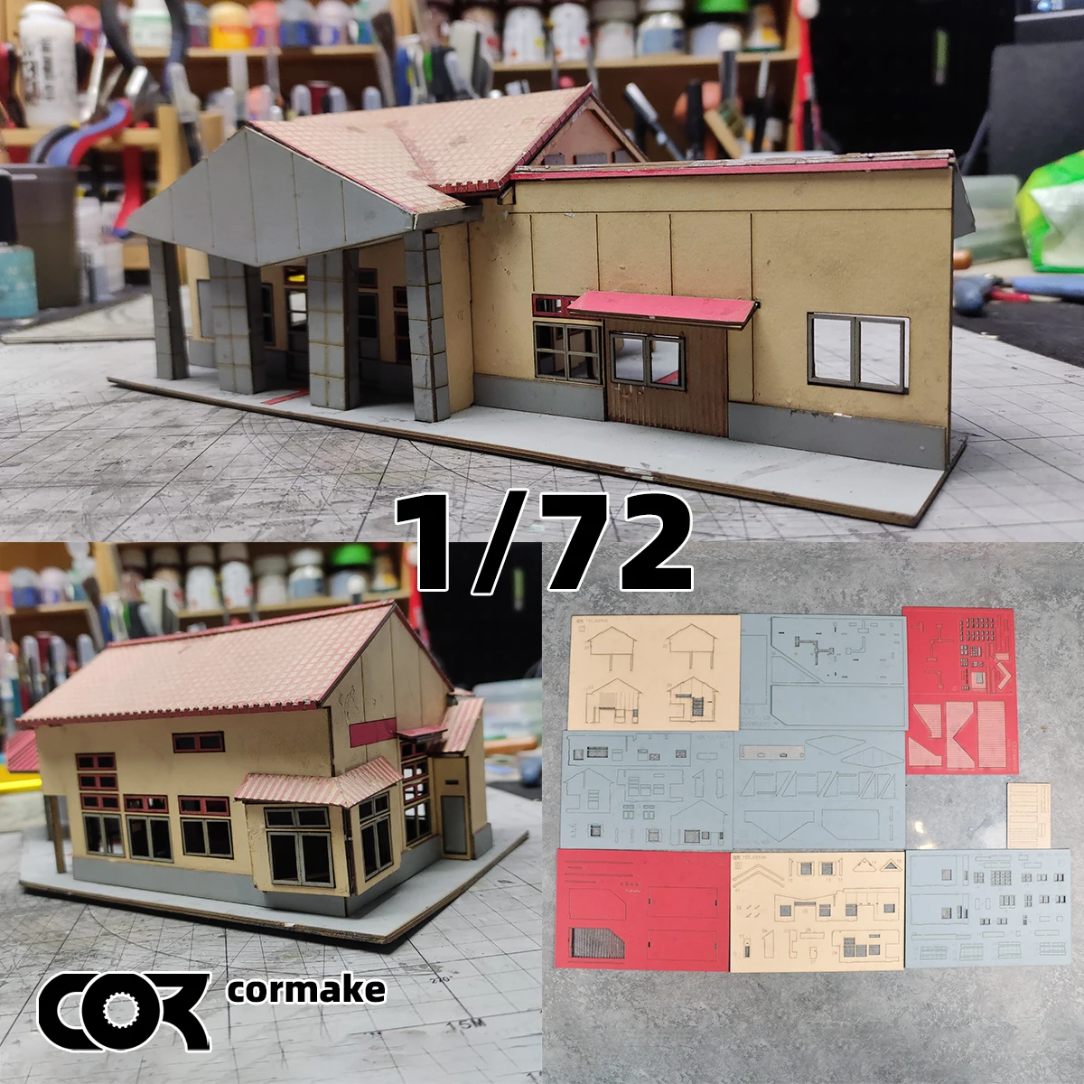 Assembly Architectural model sand table building Railway Train Bus Station diorama Scale model kit 1/72
Assembly Architectural model sand table building Railway Train Bus Station diorama Scale model kit 1/72