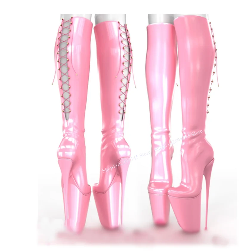 Pink Lace Up Knee High Platform Boots Thin High Heel Sexy Fashion Cool Winter Casual Big Size Woman Shoes Zapatillas Mujer
Pink Lace Up Knee High Platform Boots Thin High Heel Sexy Fashion Cool Winter Casual Big Size Woman Shoes Zapatillas Mujer