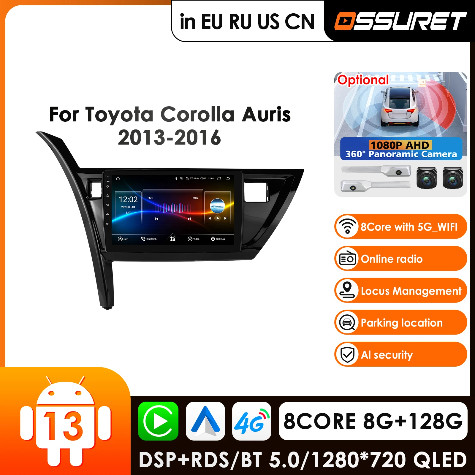10.1'' Android Car Radio Multimedia Video Player for Toyota Corolla Auris 2013-2016 Left Hand Driving GPS Carplay Auto 4G RDS
10.1'' Android Car Radio Multimedia Video Player for Toyota Corolla Auris 2013-2016 Left Hand Driving GPS Carplay Auto 4G RDS