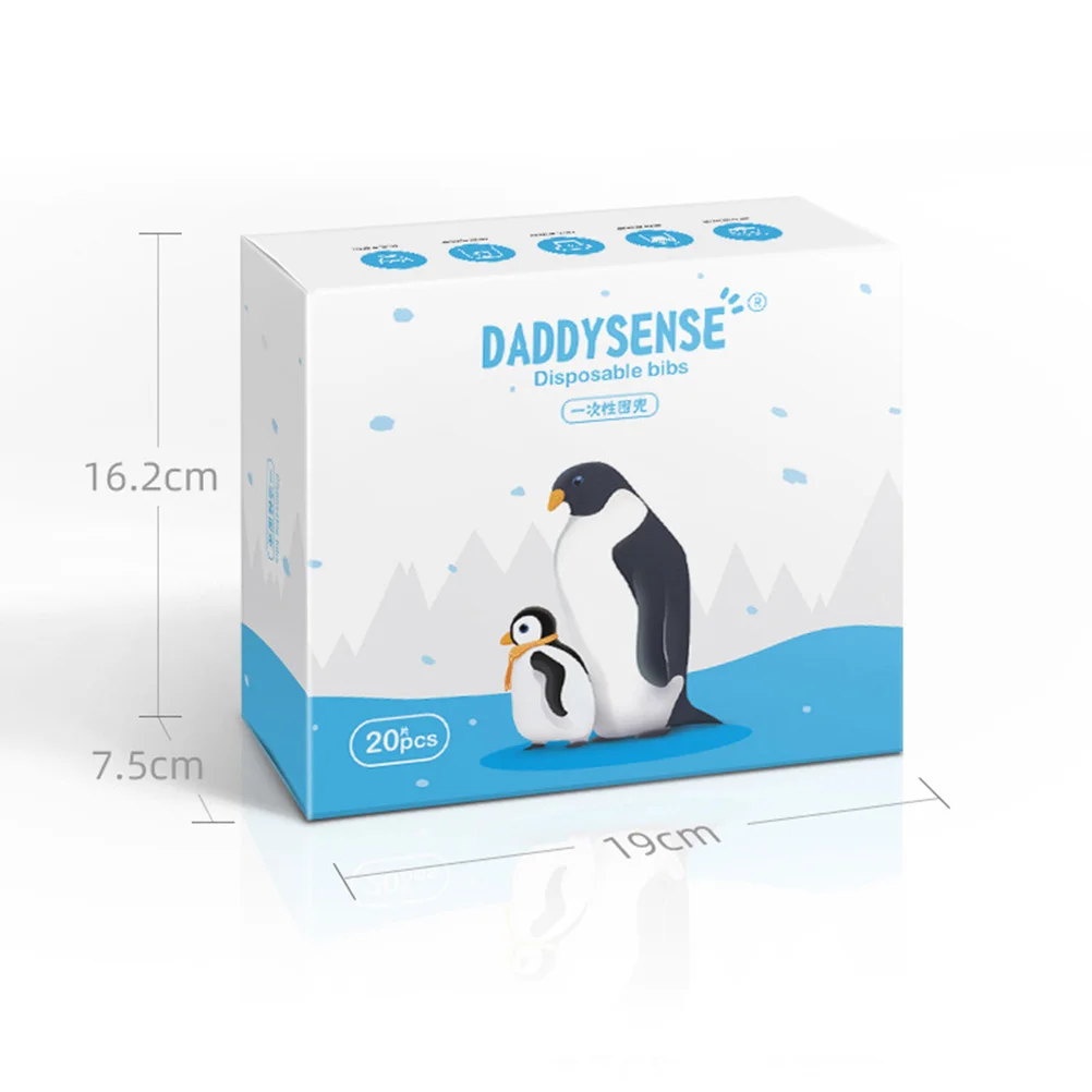 20 Pcs Penguin Pattern Disposable Baby Bib Kids Eating Saliva Towel Portable Feeding Lunch Bib Newborn Bibs (White)
20 Pcs Penguin Pattern Disposable Baby Bib Kids Eating Saliva Towel Portable Feeding Lunch Bib Newborn Bibs (White)