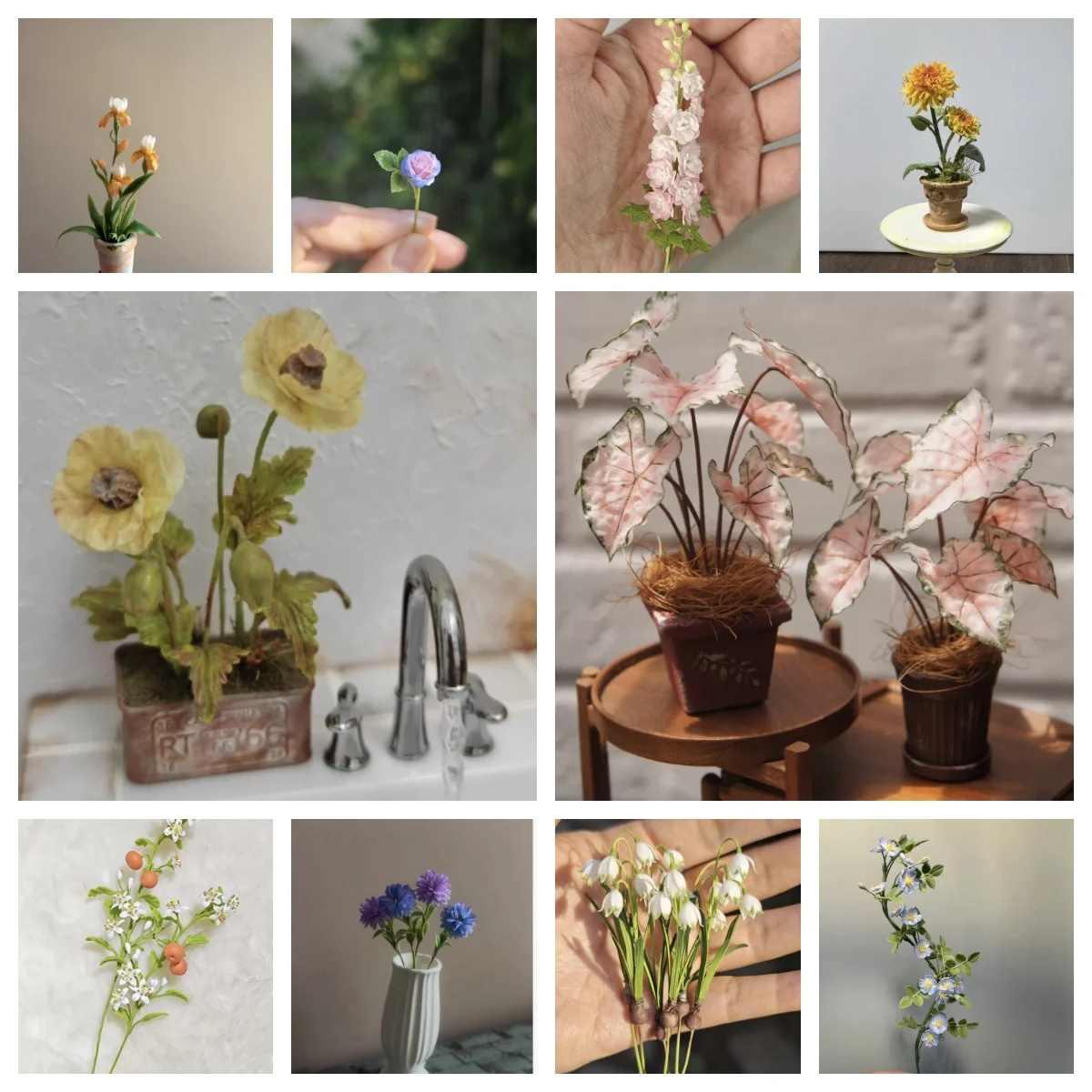 Handmade 1:6 Clay Flowers: Phalaenopsis, Wild Rose, Poppy & Delphinium Potted for BJD Dollhouse Garden Decor
Handmade 1:6 Clay Flowers: Phalaenopsis, Wild Rose, Poppy & Delphinium Potted for BJD Dollhouse Garden Decor