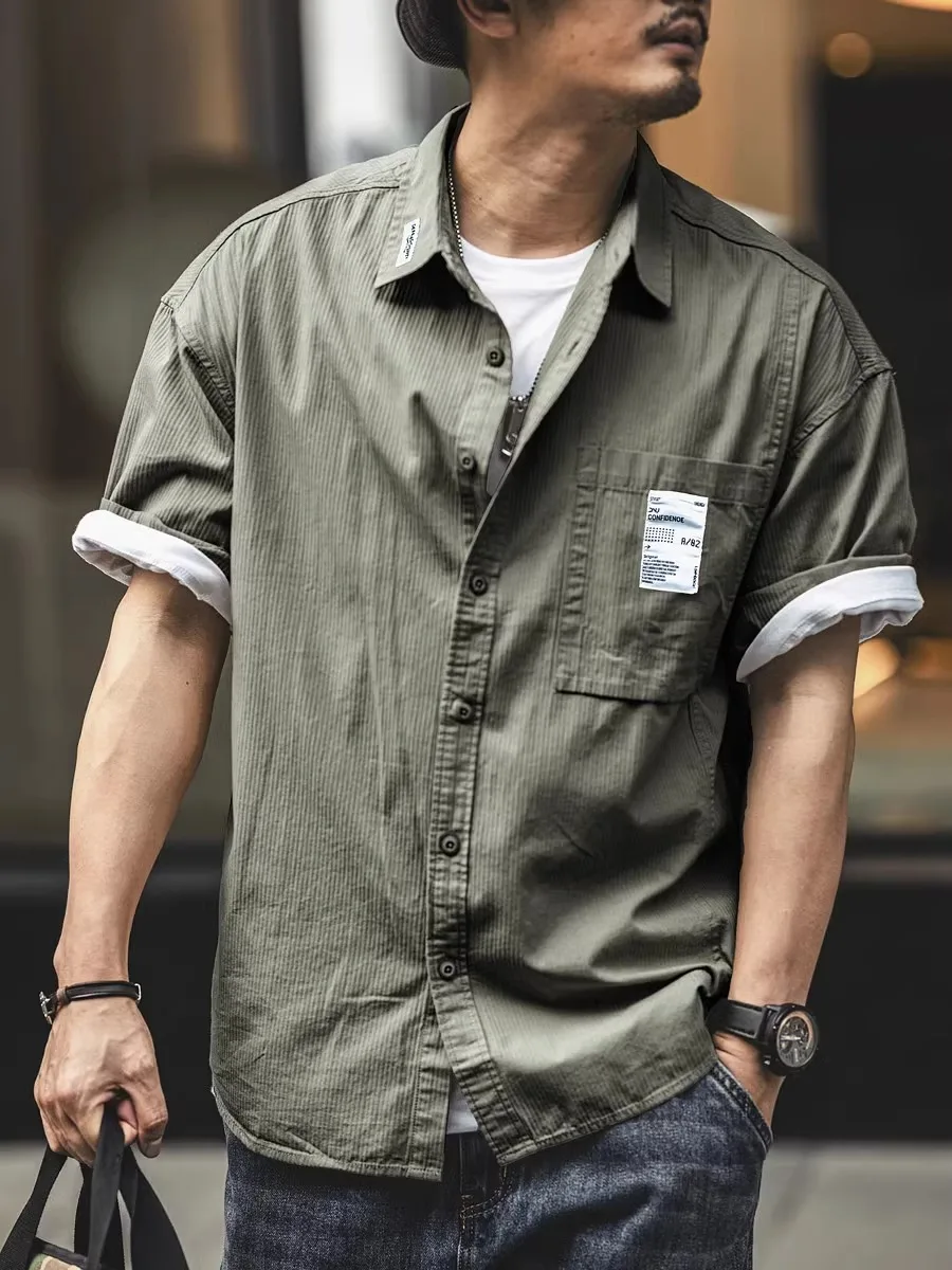 Loose Fit American Sle ort Sve Work irt Men's Summer New Casual Collar irt Breathable Comfortable Youth Trend
Loose Fit American Sle ort Sve Work irt Men's Summer New Casual Collar irt Breathable Comfortable Youth Trend
