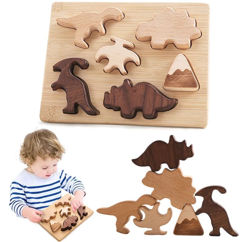 Montessori Wooden Toys 3D Puzzle Dinosaur Stacking Blocks Geometric Baby Educational Toys Cognitive Ability Learning For Kids
Montessori Wooden Toys 3D Puzzle Dinosaur Stacking Blocks Geometric Baby Educational Toys Cognitive Ability Learning For Kids