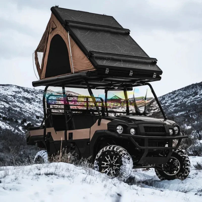 4 Person Clamshell Rooftop Tent, Aluminum Hard Black & Gray Car Camping
4 Person Clamshell Rooftop Tent, Aluminum Hard Black & Gray Car Camping