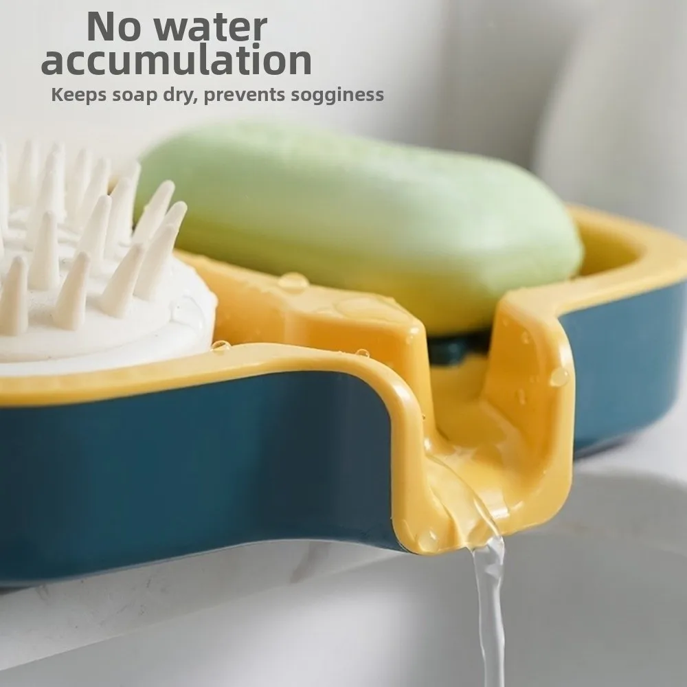 Free Punch Drain Rack 2 IN 1 Double-Layer Soap Dish Anti-Slip Quick Drainage Soap Tray No Drill Ventilated Soap Box Bathroom
Free Punch Drain Rack 2 IN 1 Double-Layer Soap Dish Anti-Slip Quick Drainage Soap Tray No Drill Ventilated Soap Box Bathroom