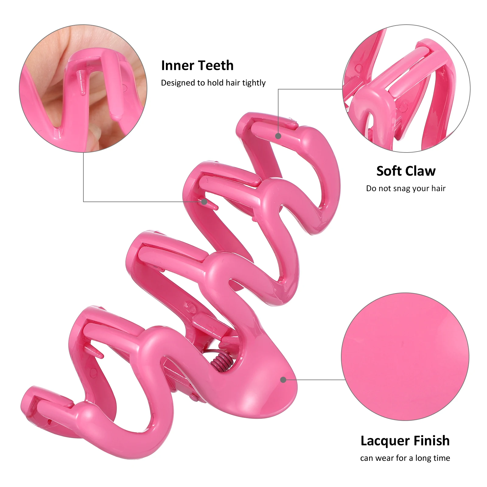 8 Pcs Wavy Hair Clips Claw Accessories Unique Shape Firm Grip Comfortable Women Girls Black Yellow Blue Green Red White Purple
8 Pcs Wavy Hair Clips Claw Accessories Unique Shape Firm Grip Comfortable Women Girls Black Yellow Blue Green Red White Purple