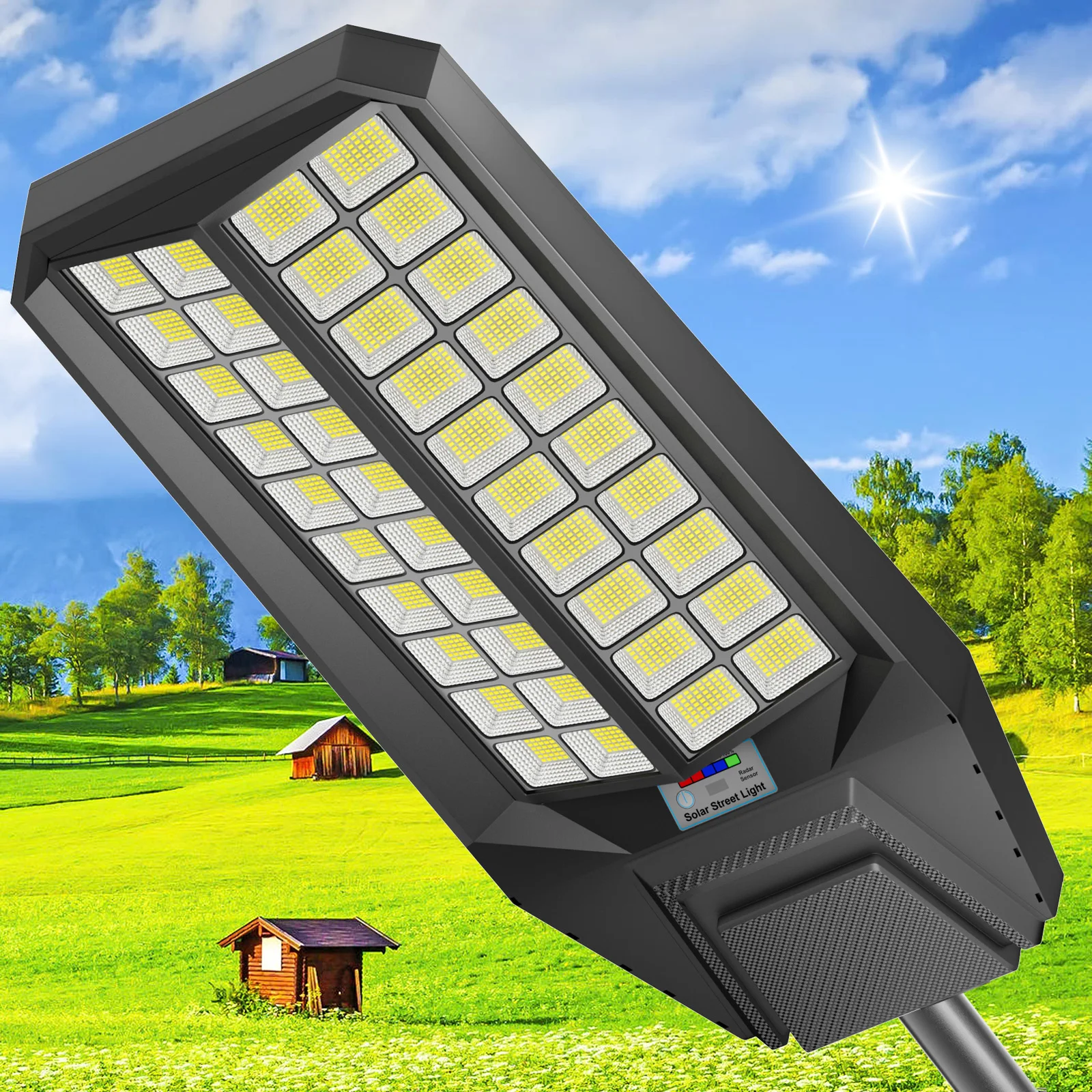 Солнечный уличный фонарь мощностью 6000 Вт: наружный водонепроницаемый, от заката до рассвета, датчик движения, таймер, светодиодный широкоугольный, IP65 — для парковки
Солнечный уличный фонарь мощностью 6000 Вт: наружный водонепроницаемый, от заката до рассвета, датчик движения, таймер, светодиодный широкоугольный, IP65 — для парковки