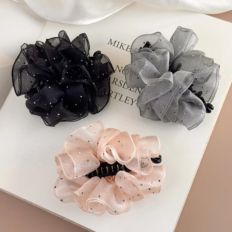 Mesh Banana Clip Women Diamond Ponytail Clip Crab Barrettes Headwear Hair Claw Clip Headdress Fashion Hair Accessories Headwear
Mesh Banana Clip Women Diamond Ponytail Clip Crab Barrettes Headwear Hair Claw Clip Headdress Fashion Hair Accessories Headwear