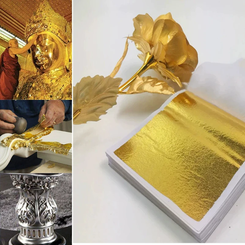 8.5*8cm100 Sheets Gold Leaf for Gilding Practical K Pure Shiny Funiture Lines Wall Crafts Handicrafts Decoration Gold Foil Paper
8.5*8cm100 Sheets Gold Leaf for Gilding Practical K Pure Shiny Funiture Lines Wall Crafts Handicrafts Decoration Gold Foil Paper