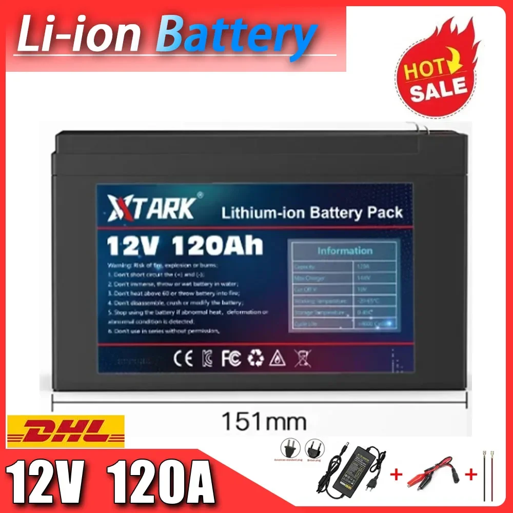 DC 12.6V 120Ah battery 18650 Li-ion rechargeable battery pack with EU plug + 12.6v 3a charger + cr123a DC bus head cable
DC 12.6V 120Ah battery 18650 Li-ion rechargeable battery pack with EU plug + 12.6v 3a charger + cr123a DC bus head cable