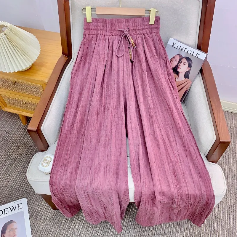 Loose Casual Pants Women's Straight Leg Loose Fit Comfortable Long Trousers Lazy Style Simple Design Cotton Natural Waist
Loose Casual Pants Women's Straight Leg Loose Fit Comfortable Long Trousers Lazy Style Simple Design Cotton Natural Waist