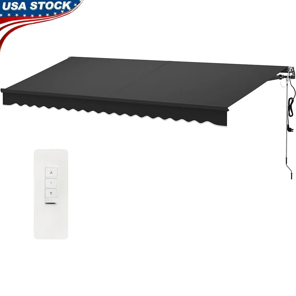 Electric Retractable Awning with Remote Control Motorized Aluminum Frame UV Protection Adjustable Shade Patio Deck Canopy
Electric Retractable Awning with Remote Control Motorized Aluminum Frame UV Protection Adjustable Shade Patio Deck Canopy